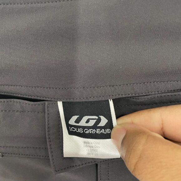 Louis‎ Garneau Cycling Shorts Men L Gray Adjustable Cargo - Picture 6 of 15